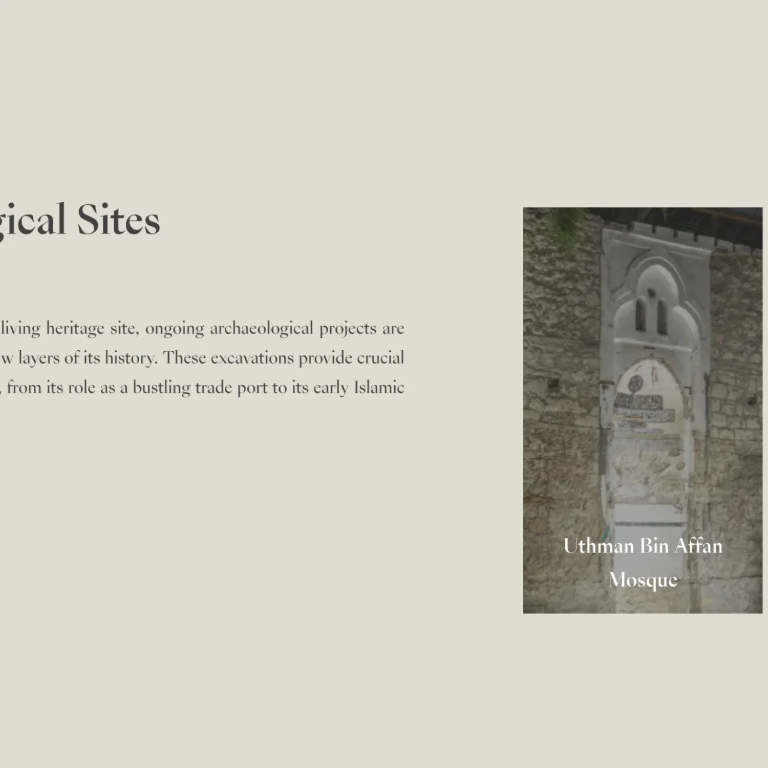 Cultural Heritage Localization in KSA